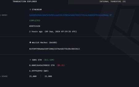 Hacker WazirX Transfers $11 Million in Stolen Ether to Tornado Cash