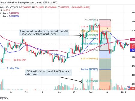 Toncoin continues its range above support of $ 5.00