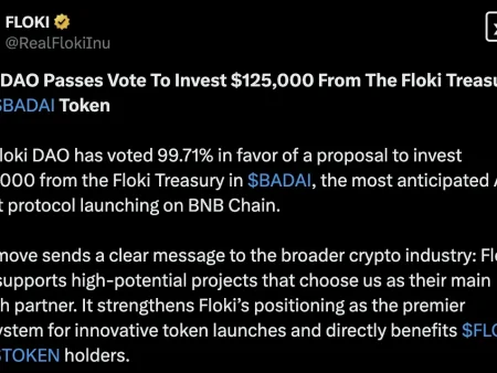 Floki DAO votes for large investments in Badai token