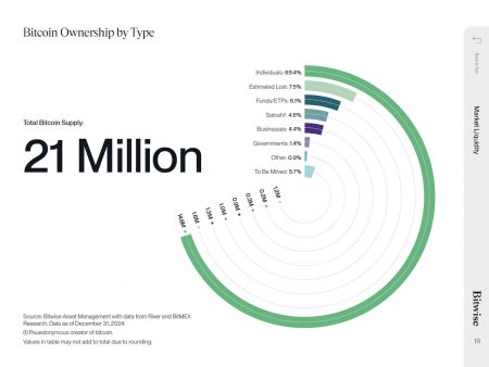 Drive: 69% of the supply of bitcoins held by individuals as institutions.